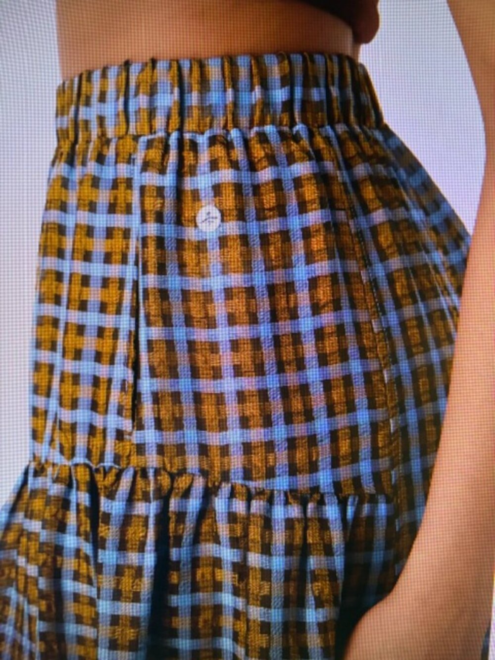 High Waisted Pocket Wide Leg Flowy Plaid Casual Pants